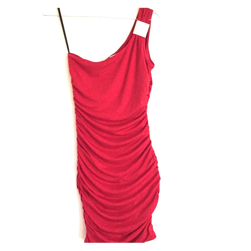Red glitter dress